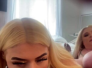 Chanel and Stella suck your cock in hot POV action! 🍆😘