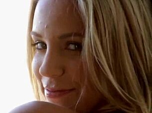 Hot Blonde Babe Reveals Small Tattoo And Sweet Pussy