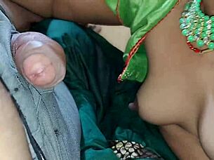 Unexpected Oral Surprise in Exotic Indian Encounter with Close-Up Licking and Handjob Action