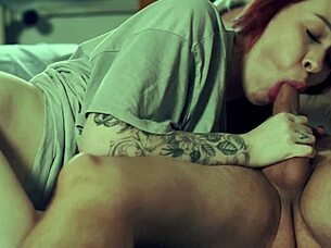 What happens when stepmom shares a bed with her stepson for some naughty fun at night?