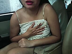 Blackmailing my cute ex-girlfriend for risky public car sex with cumshot and hardcore fucking outdoors!