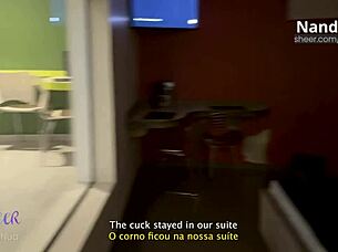Why Let the Cuckold Watch as the Stud Fills and Covers Her Ass and Pussy in the Motel?