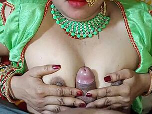 Unexpected Oral Surprise in Exotic Indian Encounter with Close-Up Licking and Handjob Action