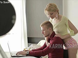 karina grand enjoys sucking cock before that messy facial cumshot in pov style