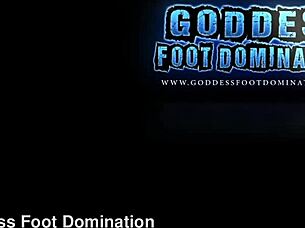 Hey, check out Goddess Mandy giving an epic footjob with her sexy feet!