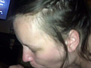 camera shy amateur gets facial cumshot from interracial pov blowjob action