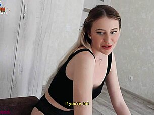 Blonde stepmom demands rough doggystyle fuck from gamer, riding cowgirl with wet orgasm in lingerie while dad's away