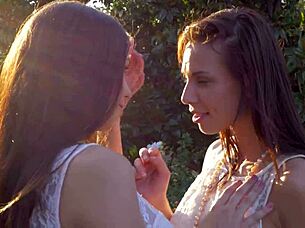 Come on, let's have a romantic sex session where we finger fuck and suck each others shaved cunts outdoors like angels.