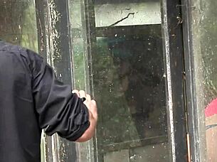 in a neutral tale, jituska allows an older man to explore her open rear entrance outdoors with care and consent.