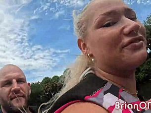 Whoa, fucking that hot blonde teen Harley King rough on a jet ski outdoors