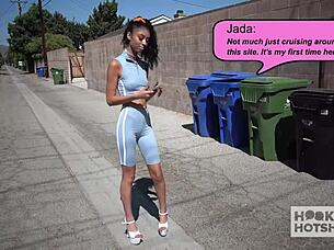 Brunette supermodel Jada Doll HOOKS UP with Bryan Gozzling for WET doggystyle and deepthroat ACTION