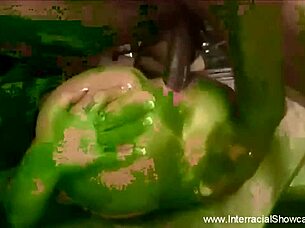 bbc double penetration threesome with cheating white milf in interracial group action