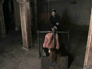 Bound Busty Milf Gets Big Ass Whipped in Rough BDSM Session