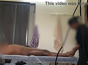 finally this thailand spa lady? she jerked my cock with expert handjob massage skills