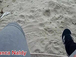 on the road a muscular hunk appears at the beach offering a ride until nightfall in brazilian adventure