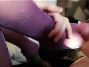 nylonxtreme update 28 features cumshot on shiny nylon lurex pantyhose with boots and feet fetish