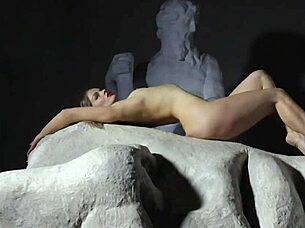 Watch this beautiful blonde reveal her cute sexy glamour with natural tits nude!