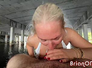 Whoa, fucking that hot blonde teen Harley King rough on a jet ski outdoors