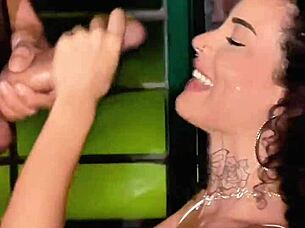 I Gag Hard on It - Sloppy Deepthroat by Curvy Brunette Latina with Natural Tits and Gagging