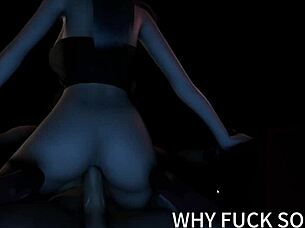 curvy asian whore cheats with massive black cock in slutty 3d hentai outfit