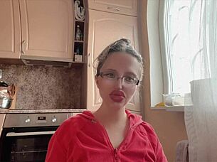 huge kinky adventure unfolds with glasses and long nails in fetish scene