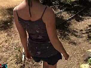 Blonde Teen with Big Natural Tits Rides Cowgirl and Takes Outdoor Facial Cumshot