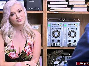 Oh man, this teen shoplifter totally blows the officer to get out of trouble in the office