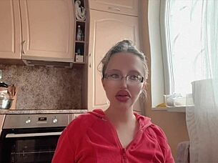 huge kinky adventure unfolds with glasses and long nails in fetish scene