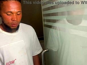 joyfulsin update - getting wild with my plumber in the bathroom quickie 😈🍌