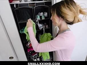 Oh My God! Skinny Blonde Teen 18+ Fucked To Orgasm By Older Man On Halloween - Maria Kazi Danny Mountain