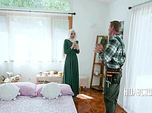 Hey, this lingerie just ignited my lust—thrusting deep into that tight Arab pussy now!