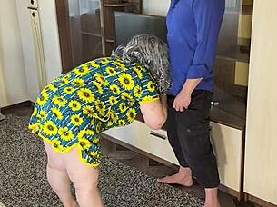 Homemade video of a mature amateur with big natural tits and a big ass