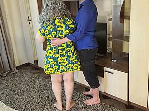 Homemade video of a mature amateur with big natural tits and a big ass