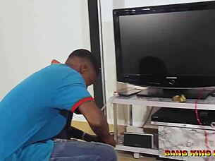 I desperately ride that big black cock cowgirl style for wet orgasm and creampie explosion