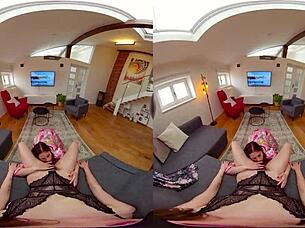 Hey, why not let these two Czech sluts lick your hard cock before they take turns riding it in lingerie?