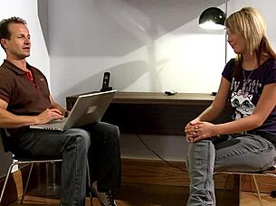 Cora Om takes rough doggystyle pounding on hotel bed until covered in cum