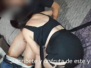 Latina milf cheats on husband with hung ex, taking huge cock doggystyle for cum blast