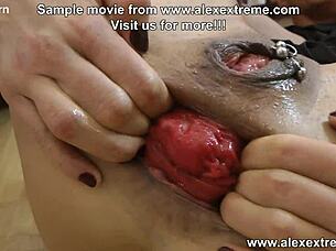 Dulcynea Explores Double Fisting in Both Holes with Piercing and Anal Prolapse Details