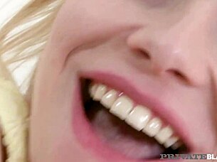 Rebecca Black feels the rush as four black cocks double penetrate her in wild interracial gangbang.