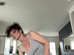 Beautiful milf babe with big clit and wet pussy lips teases in lingerie roleplay