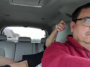 Stranger Pounds Cuban Wife in Backseat While Husband Drives - Wild Public Quickie?