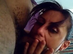 bree engages in an activity involving sucking on a black item in a narrative sequence