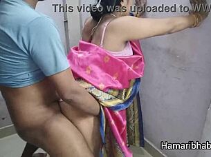 indian couple gets wild with mature milf riding that big cock hard