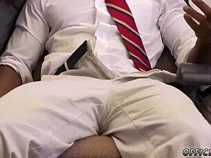 Gay teacher strips boldly for intense african boys sex in hr meeting