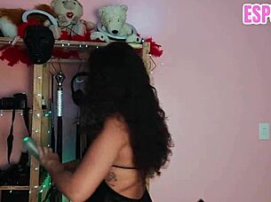 Woman takes control in a guided session dominating the intense experience