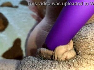 my pussy drippin and clit shakin from vibrator orgasm