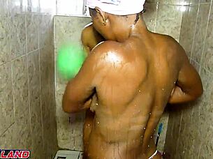 busty amateur couple enjoys wet interracial bathroom sex with tight pussy pounding