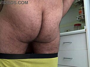 French amateur mature lets horny guy cum on her hairy pussy