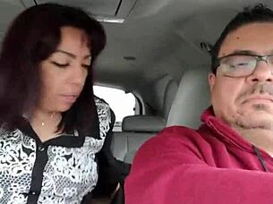 Stranger Pounds Cuban Wife in Backseat While Husband Drives - Wild Public Quickie?