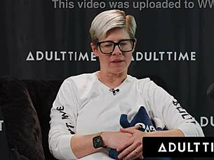 besties lexi lore and august skye eagerly share a huge monster cock in ffm threesome. they stack pussies while licking balls during rough face fucking podcast.